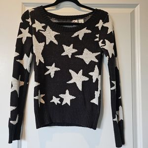 Black & White Star Pattern Sweater